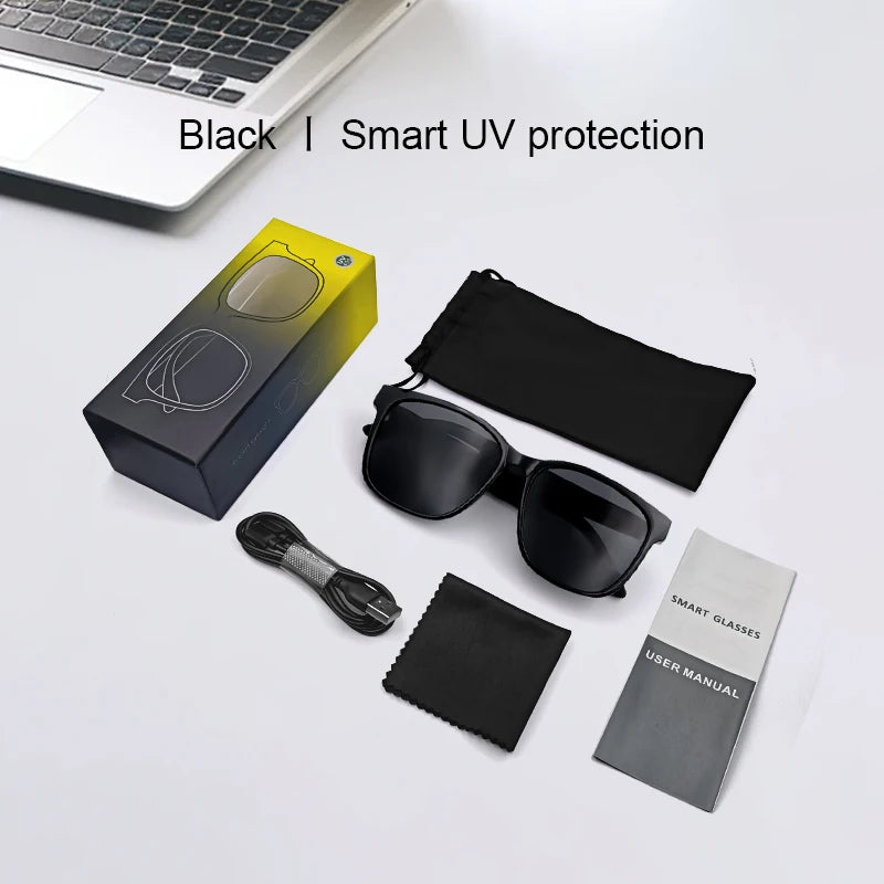 🕶️ Lunettes Connectées Intelligentes GS-08 – Appels, Musique & Protection Anti-Lumière Bleue