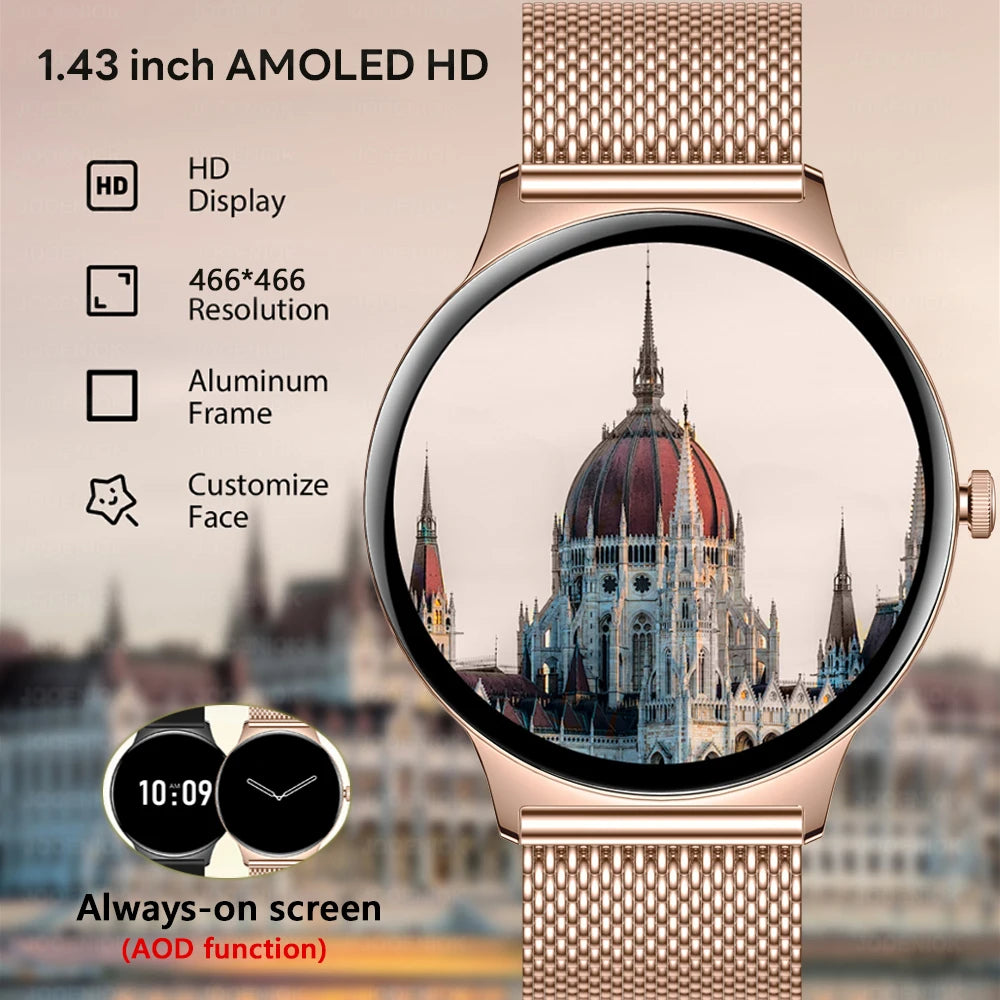 Montre Connectée ChiBear V89 – Écran AMOLED 1.43’’ Ultra HD & Appels Bluetooth