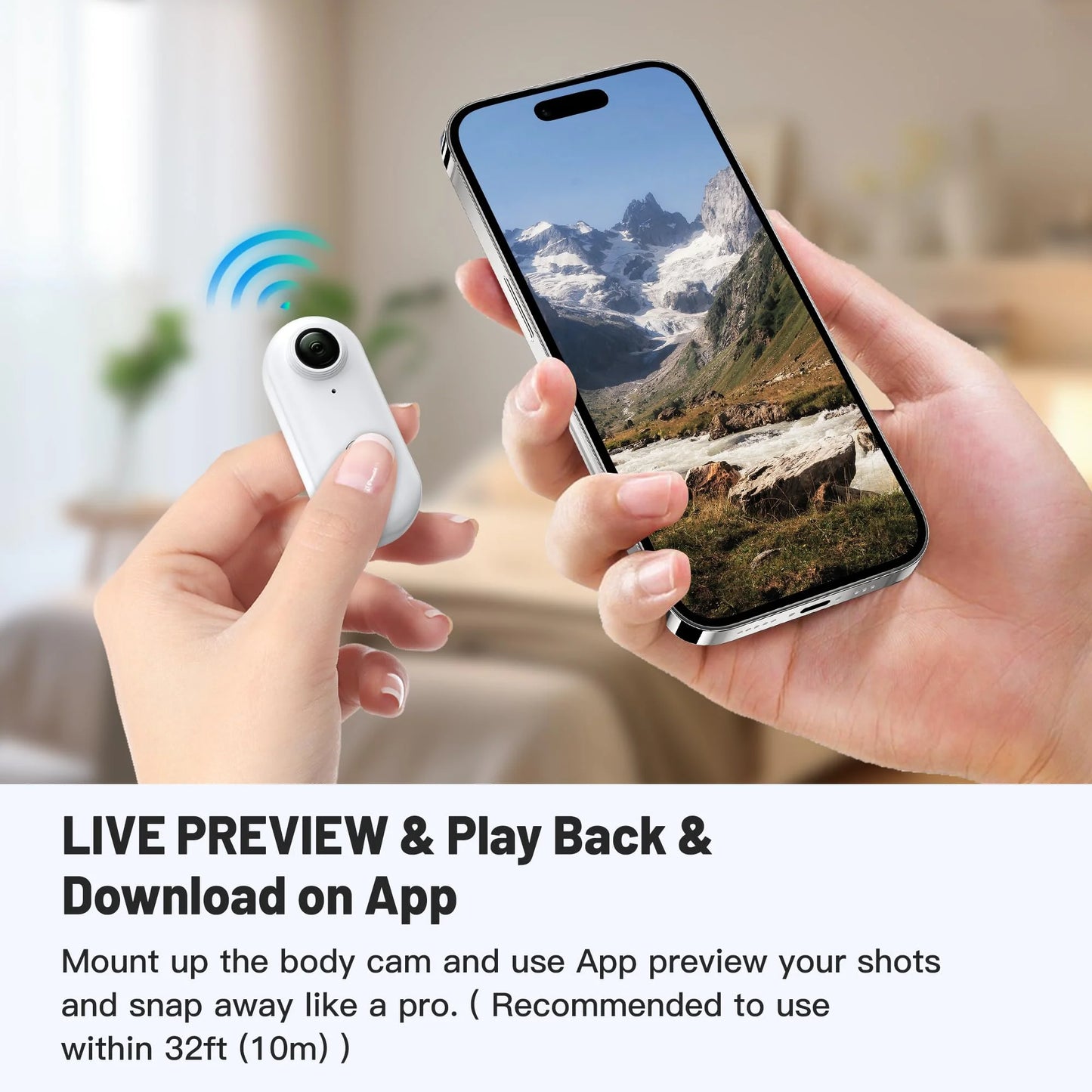 Mini Caméra Sport 4K Ultra HD – Compacte, Étanche & Polyvalente