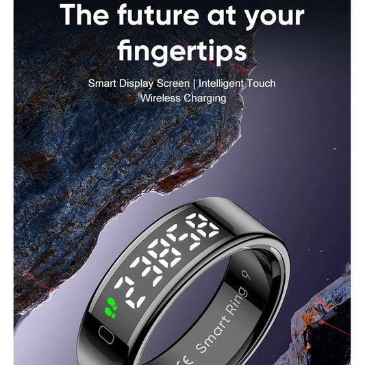 R11 Smart Ring – Bague Connectée avec Écran & Gestion Santé