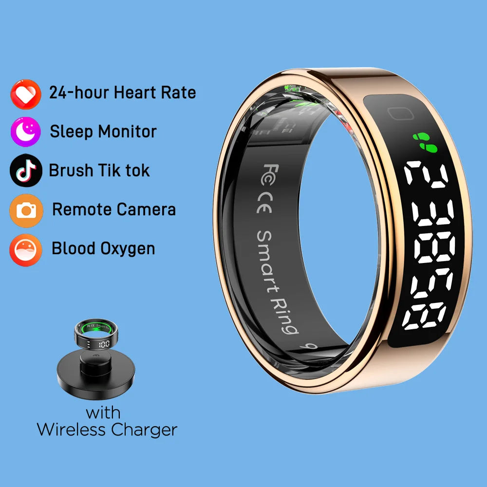 R11 Smart Ring – Bague Connectée avec Écran & Gestion Santé