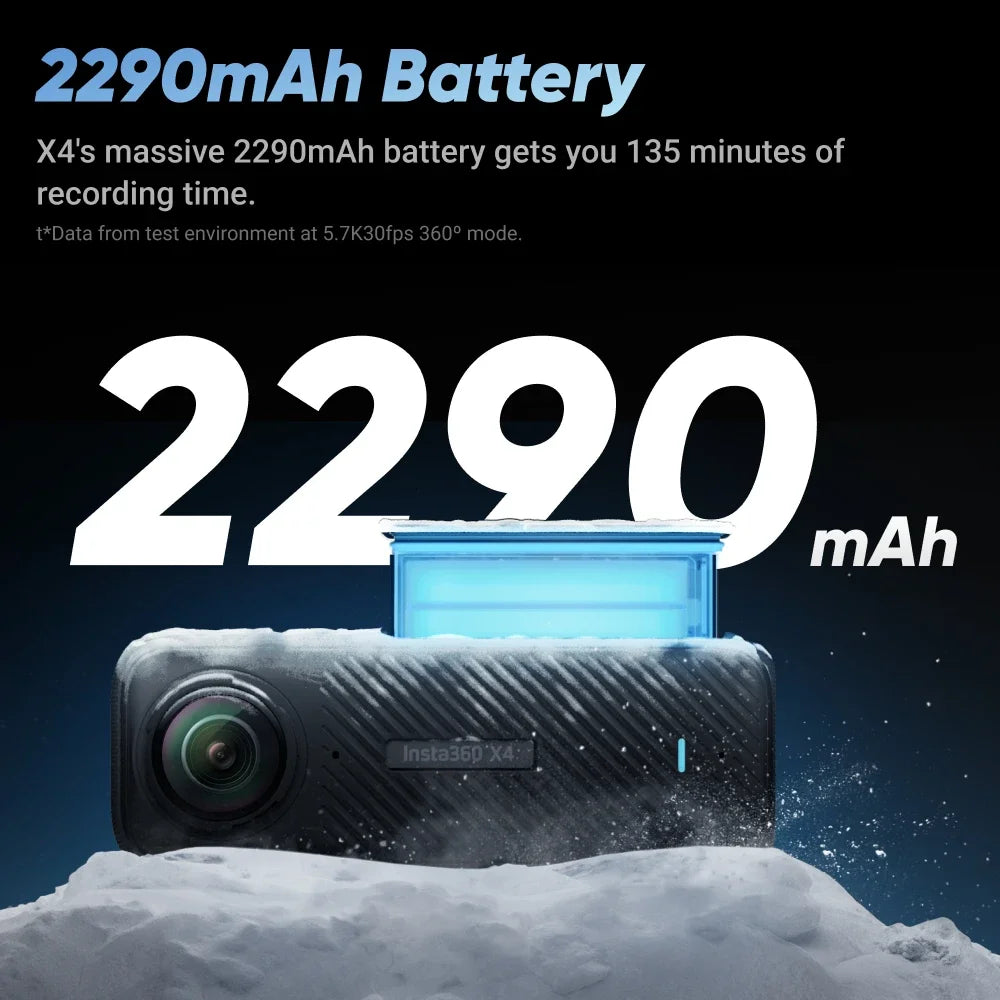 Insta360 X4 - Caméra d'action étanche 360 8K