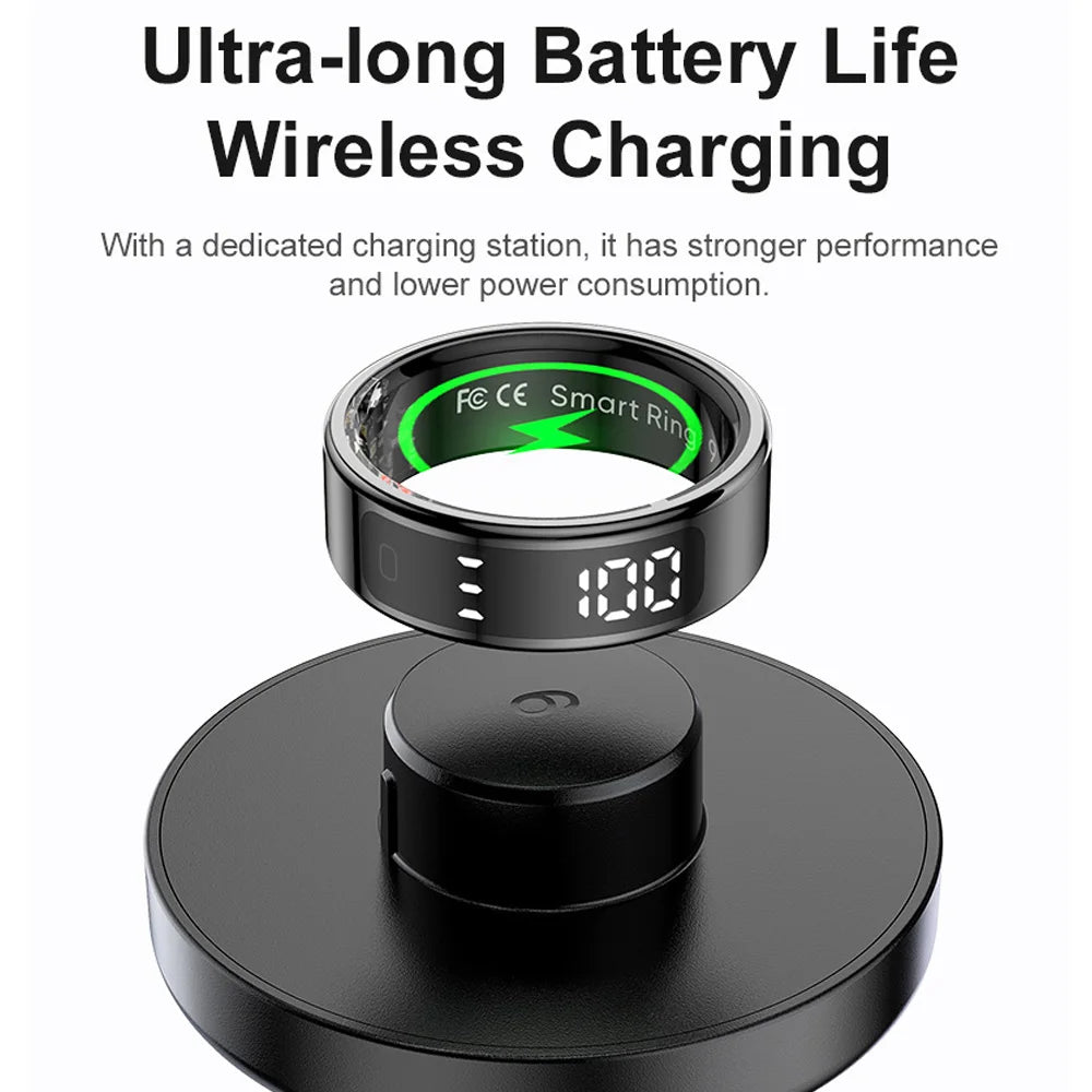 R11 Smart Ring – Bague Connectée avec Écran & Gestion Santé