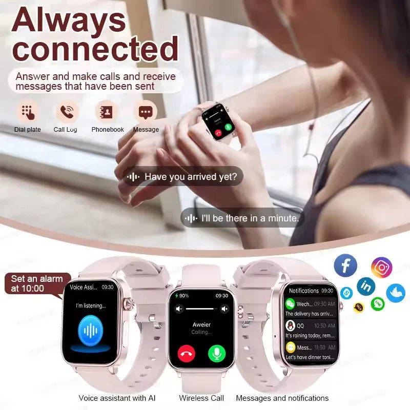 Montre Connectée Femme 2025 – ECG + PPG & Suivi Santé