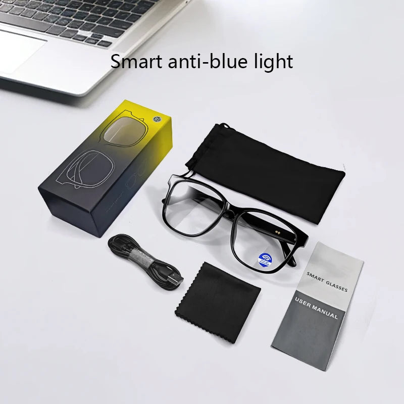 🕶️ Lunettes Connectées Intelligentes GS-08 – Appels, Musique & Protection Anti-Lumière Bleue