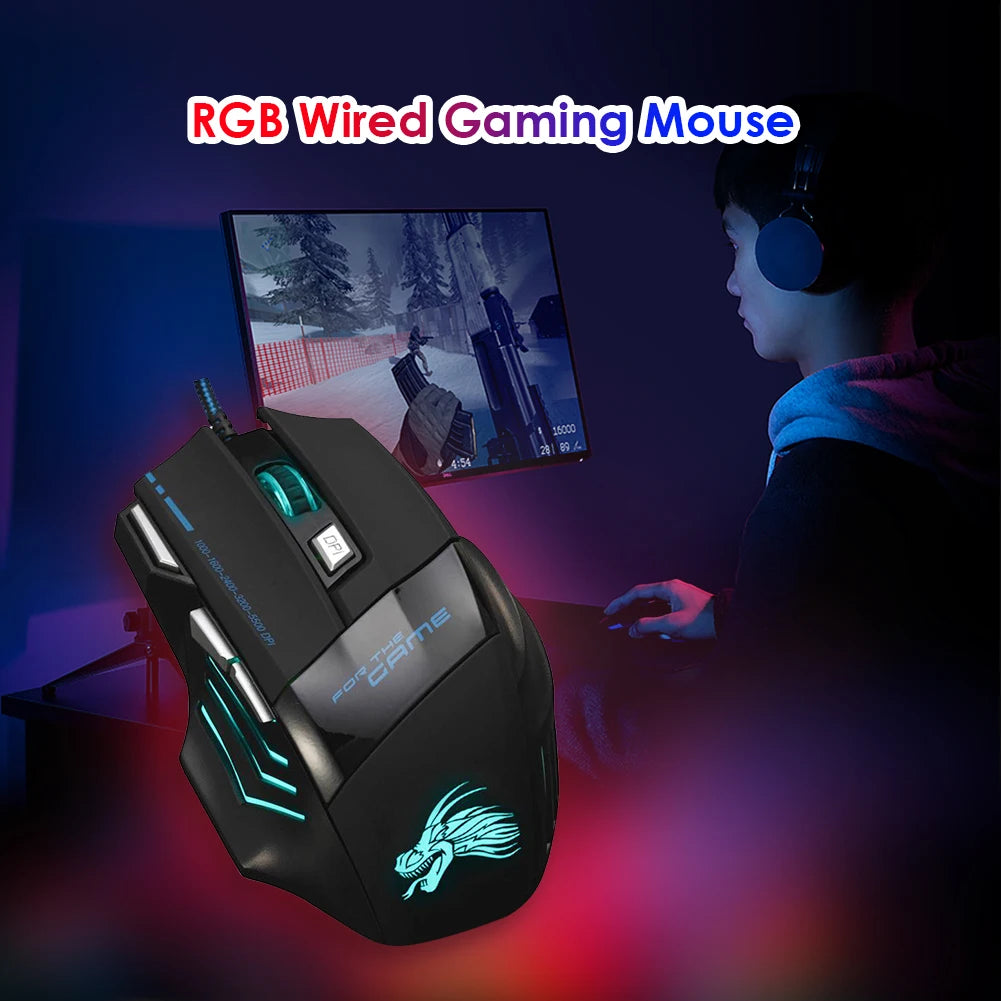 Souris gaming lumineuse