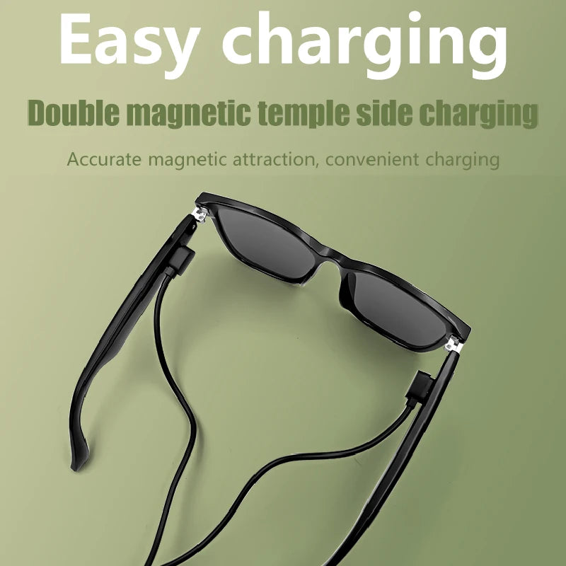 🕶️ Lunettes Connectées Intelligentes GS-08 – Appels, Musique & Protection Anti-Lumière Bleue
