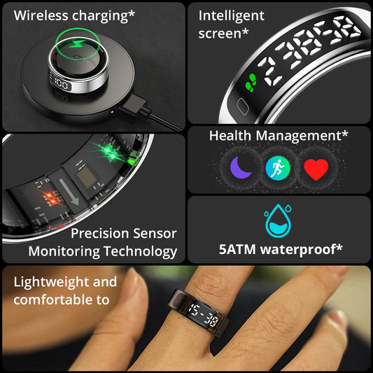 Bague Connectée COLMI R12 – Écran tactile & suivi santé avancé