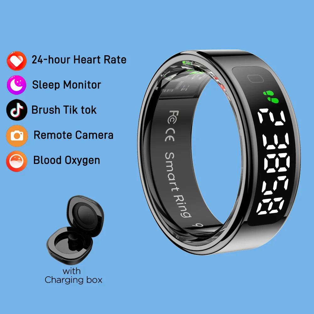 R11 Smart Ring – Bague Connectée avec Écran & Gestion Santé