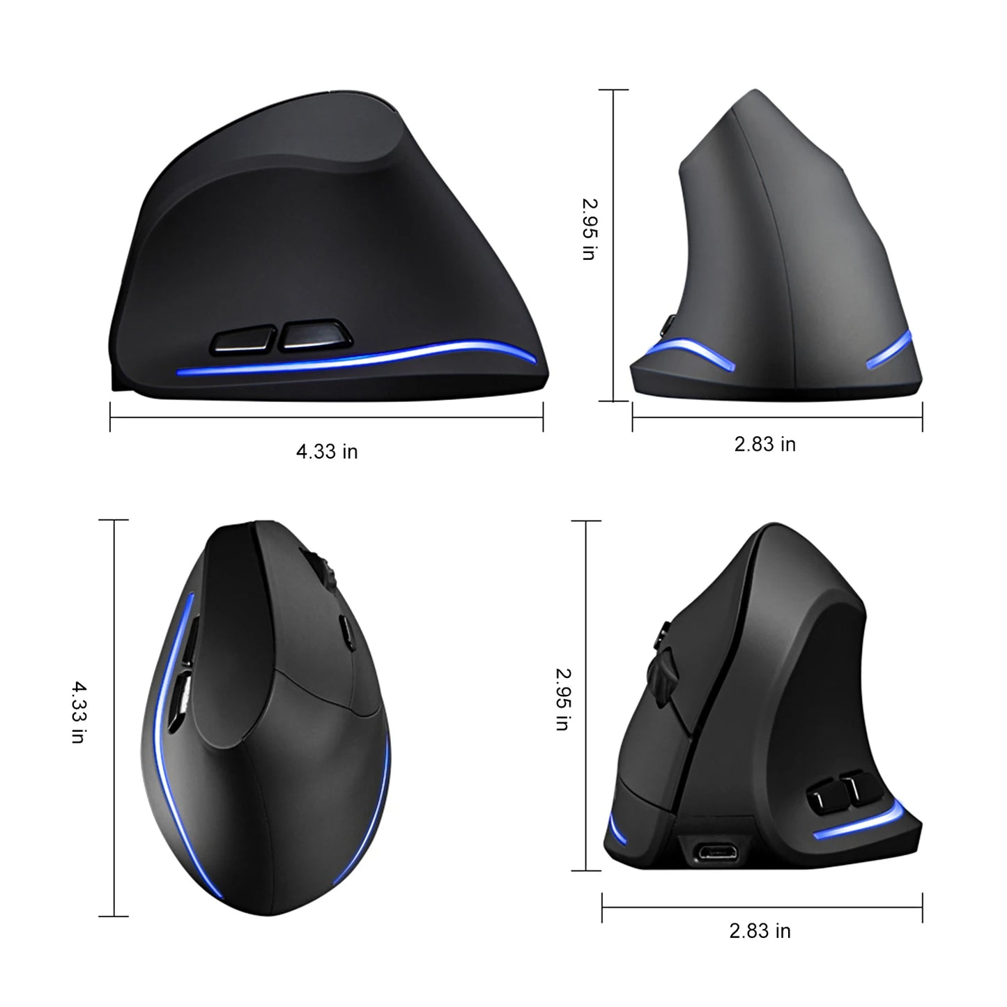 Souris verticale sans fil Lefon F35