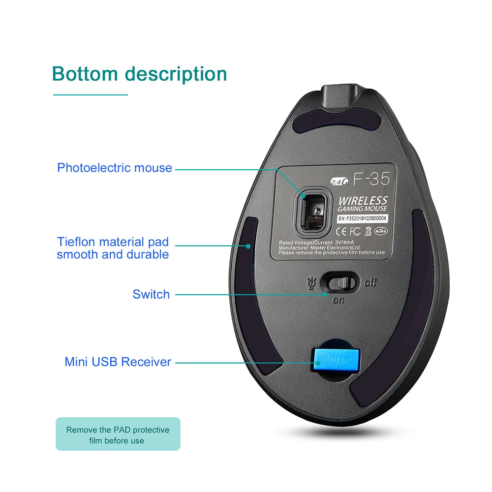 Souris verticale sans fil Lefon F35