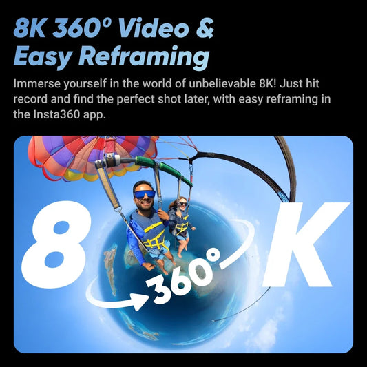 Insta360 X4 - Caméra d'action étanche 360 8K