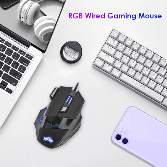 Souris gaming lumineuse