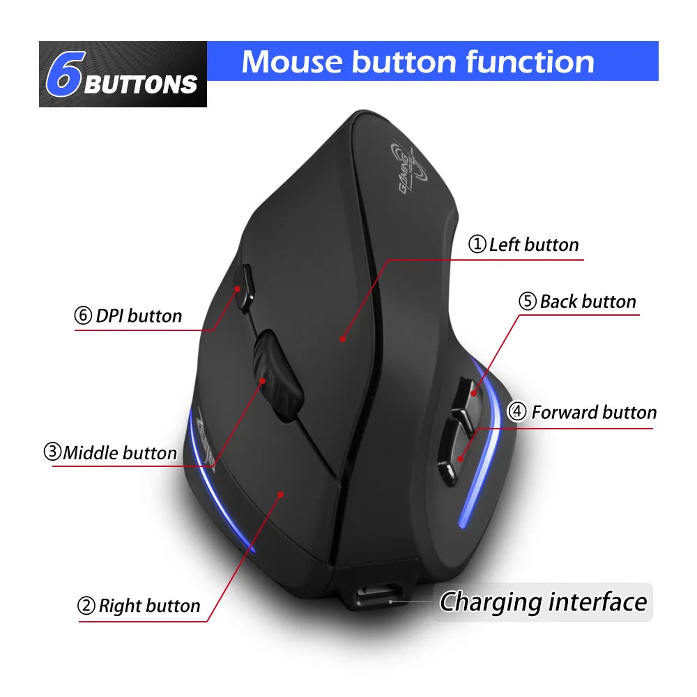 Souris verticale sans fil Lefon F35