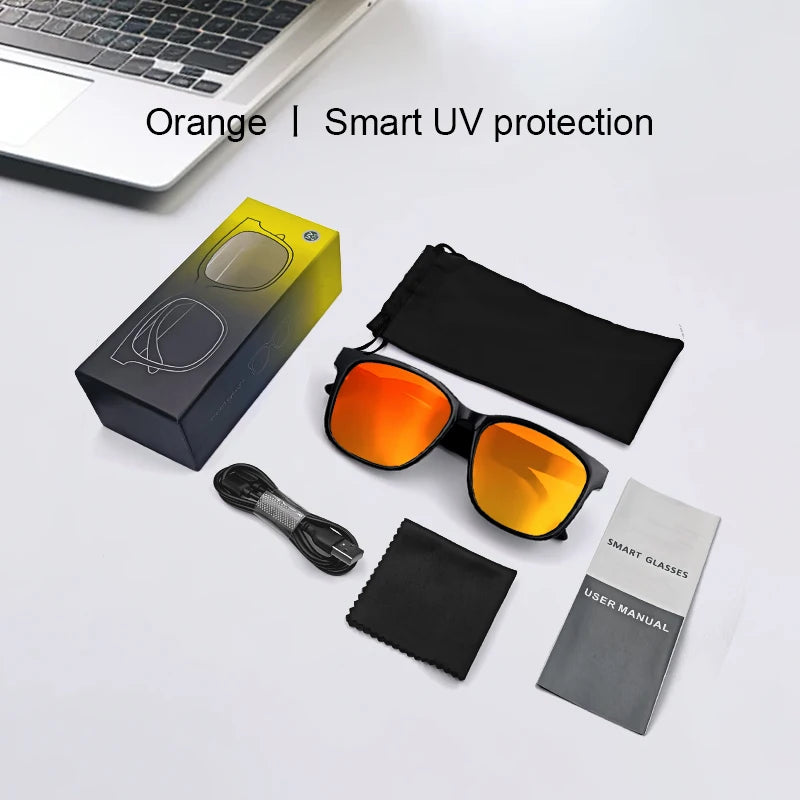 🕶️ Lunettes Connectées Intelligentes GS-08 – Appels, Musique & Protection Anti-Lumière Bleue